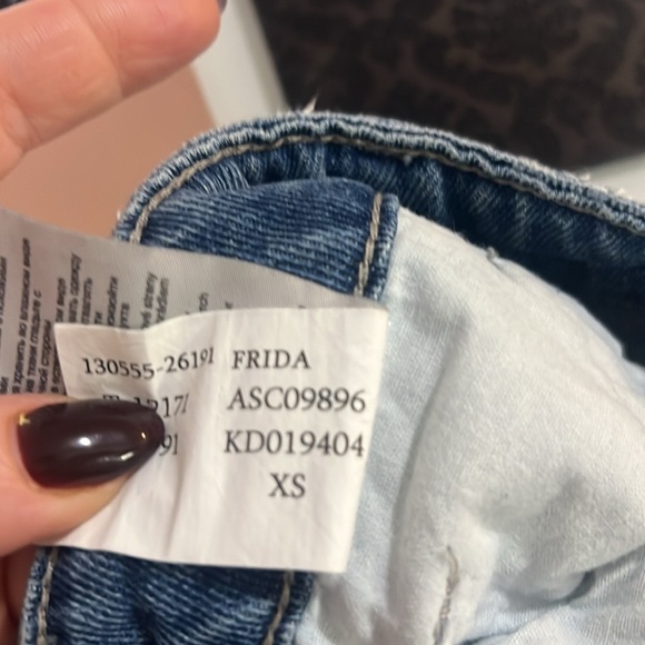 Mavi Frida Skirt Mini Pearl Size XS Distressed - Picture 8 of 8